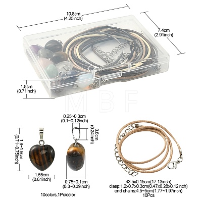 DIY Heart Necklace Making Kit DIY-YW0007-23-1