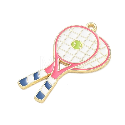 Tennis Alloy Enamel Pendants AL-CBA292F-02J-G-1