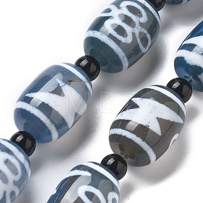 Tibetan Style dZi Beads Strands G-NH0037-C05-02-1