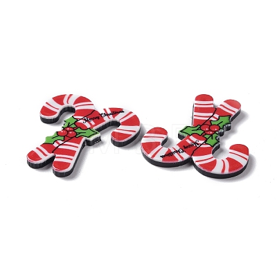 Christmas Style Printed Acrylic Cabochons X-MACR-O045-01F-1