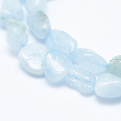 Natural Aquamarine Beads Strands X-G-K203-46-1