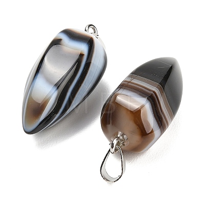 Natural Banded Agate Pendants GG-K002-16D-1