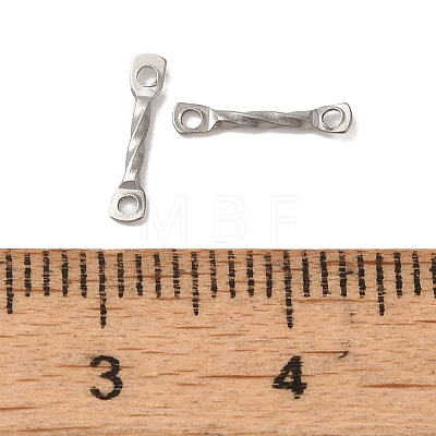 304 Stainless Steel Connector Charms STAS-Q323-02A-P-1