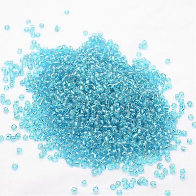 8/0 Transparent Glass Round Seed Beads X-SEED-J010-F8-23-1