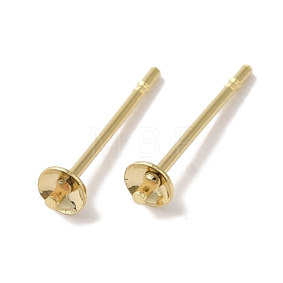 Brass Studs Earrings Finding KK-K383-01A-G-1