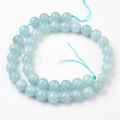 Natural Aquamarine Bead Strands G-J376-23-10mm-1