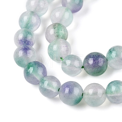 Dyed Natural White Jade Beads Strands G-T138-6mm-210-25-1