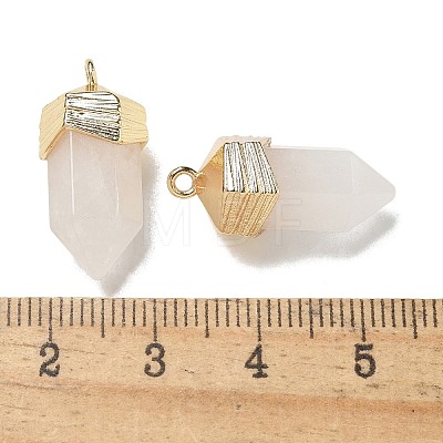 Natural Quartz Crystal Faceted Pendants G-G181-03G-03-1