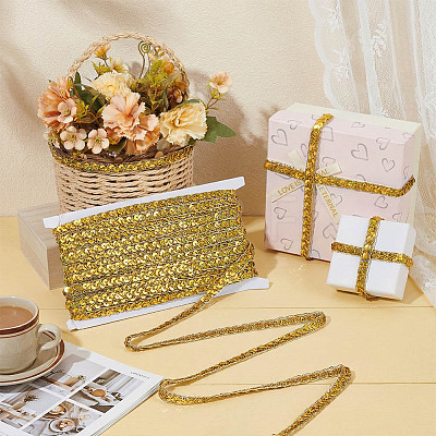 Polyester Braided Lace Trim OCOR-WH0007-142B-1