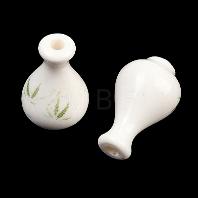 Handmade Printed Porcelain Beads PORC-T136-03A-02-1