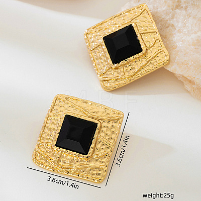 Alloy & Acrylic Stud Earrings FS-WG485A1-01-1