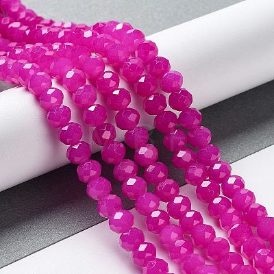 Baking Painted Imitation Jade Glass Bead Strands DGLA-A034-J10mm-A28-1