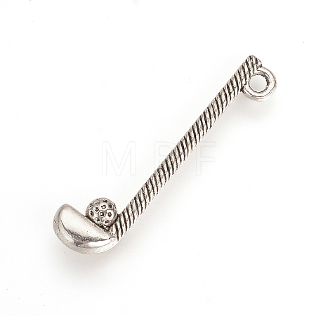 Tibetan Style Alloy Pendants X-TIBEP-Q064-147AS-RS-1