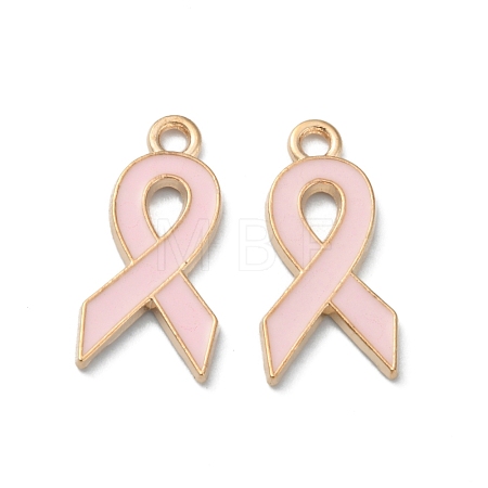 Light Gold Tone Zinc Alloy Enamel Pendants ENAM-WH0061-10B-02-1