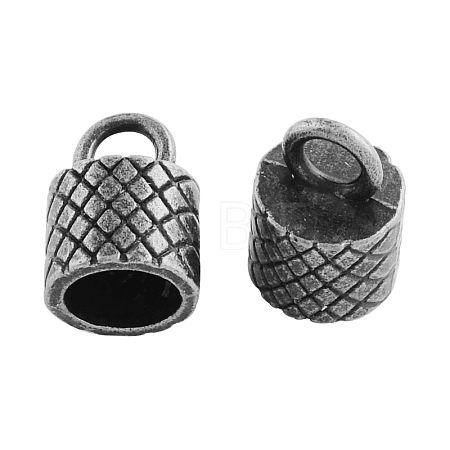 Tibetan Style Alloy Cord Ends TIBEP-Q034-AS-NR-1
