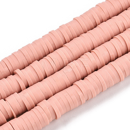 Handmade Polymer Clay Bead Strands CLAY-S094-6mm-A01-1