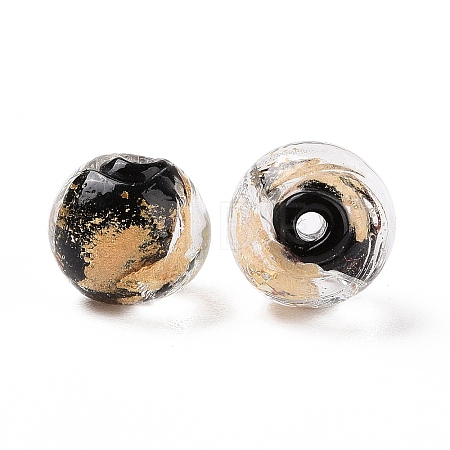Handmade Gold Foil Glass Beads LAMP-C004-03E-1