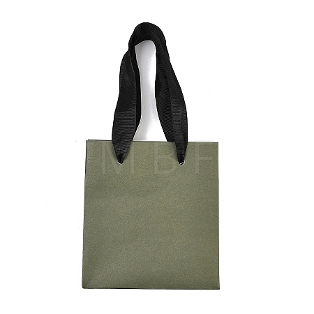 Paper Gift Tote Bags with Ribbon Handles ABAG-K004-05-1
