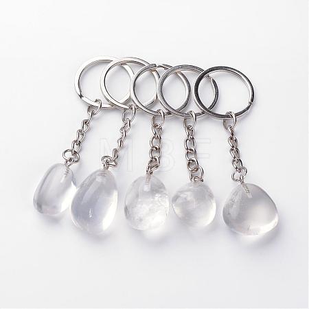 Natural Crystal Keychain G-Q484-D10-1