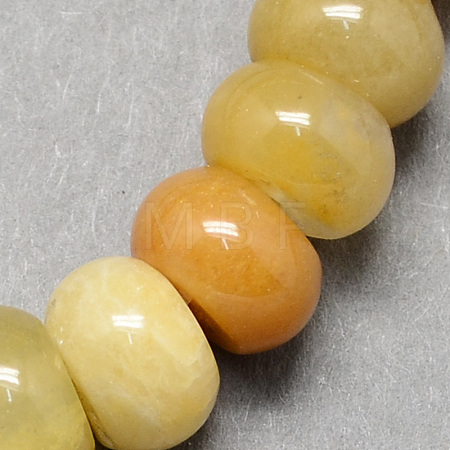 Natural Gemstone Old Topaz Jade Stone Rondelle Beads Strands G-S105-8mm-18-1