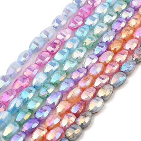 Imitation Jade Glass Beads Strands GLAA-P058-06A-1