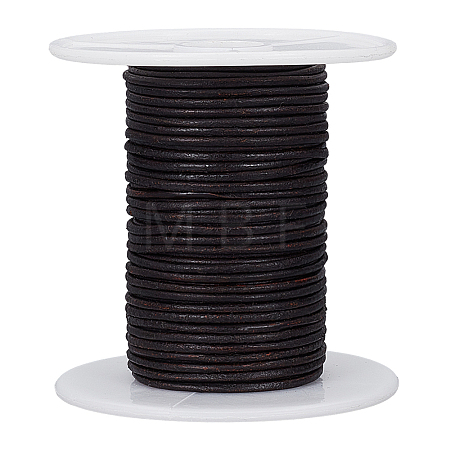 20M Round Cowhide Leather Cord WL-WH0015-01A-03-1