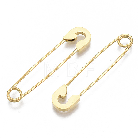 201 Stainless Steel Safety Pins Earrings STAS-S079-197G-1