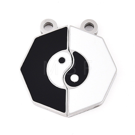 304 Stainless Steel Enamel Split Pendants STAS-T074-01P-1