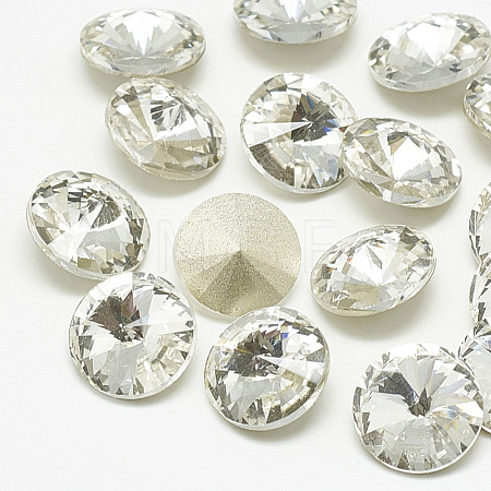 Pointed Back Glass Rhinestone Cabochons RGLA-T086-16mm-01-1