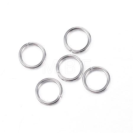 Tarnish Resistant 304 Stainless Steel Open Jump Rings STAS-N0014-71P-8mm-1