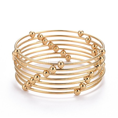 Fashion 201 Stainless Steel Bangle Sets BJEW-L664-023C-G-1-1