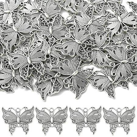 30Pcs Hollowe Tibetan Style Alloy Pendants FIND-YW0008-24-1