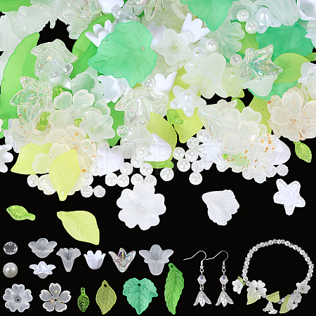 DIY Leaf Flower Findings Kits DIY-PA0001-64A-1