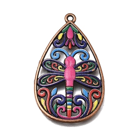 Alloy Enamel Pendants FIND-C097-01G-R-1