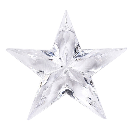 Transparent Acrylic Pendants X-TACR-T028-09A-1