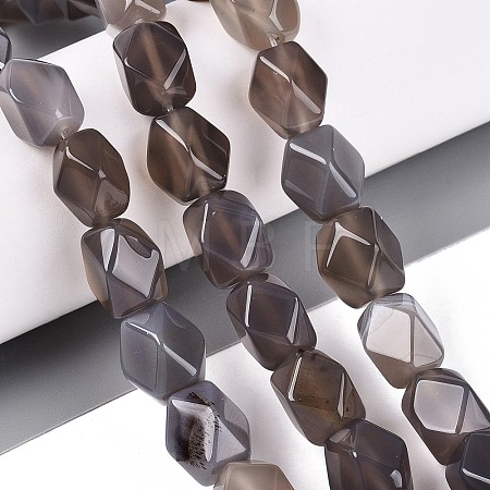 Natural Grey Agate Beads Strands GG-N361-06A-05-1