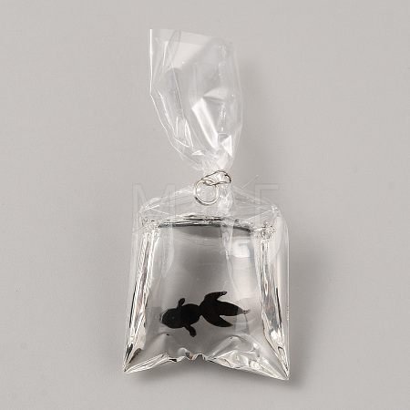 Transparent Resin Big Pendants RESI-TAC0018-28C-1