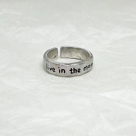 Mother's Day Motivational Slogan Alloy Cuff Rings FS-WGE3CFE-02-1