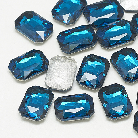 Pointed Back Glass Rhinestone Cabochons RGLA-T079-13x18mm-14-1
