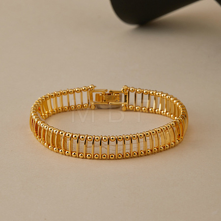 Brass Link Chains Bracelets for Women WG196E4-05-1