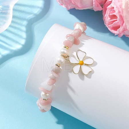 Alloy Enamel Charm Bracelets BJEW-JB14024-1