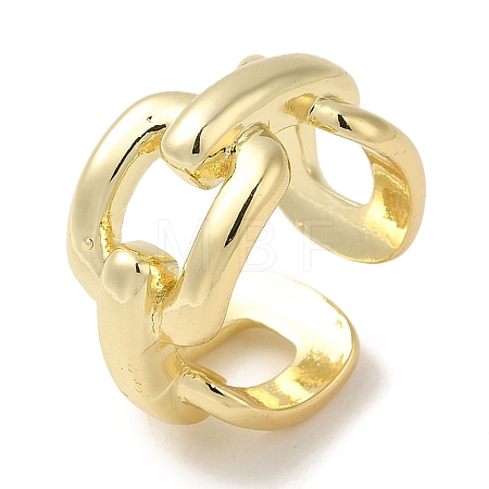 Brass Open Cuff Rings RJEW-Q778-32G-1