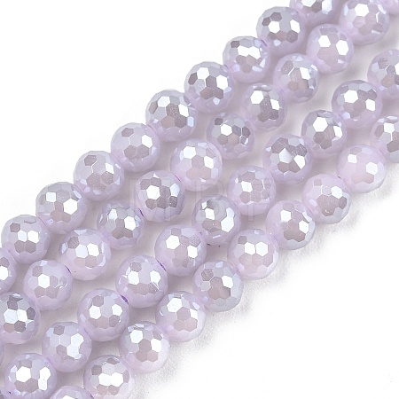Electroplate Glass Beads Strands EGLA-B013-01A-PL01-1