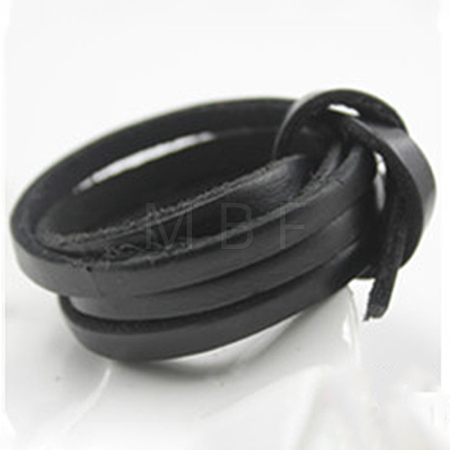 Flat Leather Jewelry Cord WL-WH0008-01C-04-1