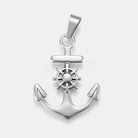 304 Stainless Steel Pendants STAS-F158-10AS-1