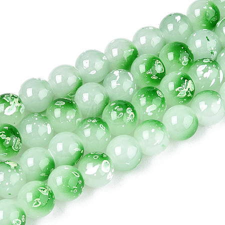 Baking Paint Glass Beads Strands DGLA-N015-10mm-09-1