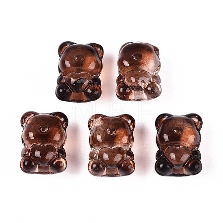 Baking Paint Transparent Glass Beads DGLA-N018-02E-1