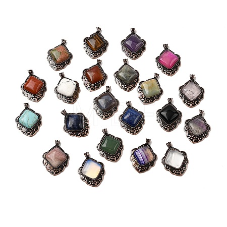 Natural & Synthetic Mixed Gemstone Pendants G-A297-03R-1