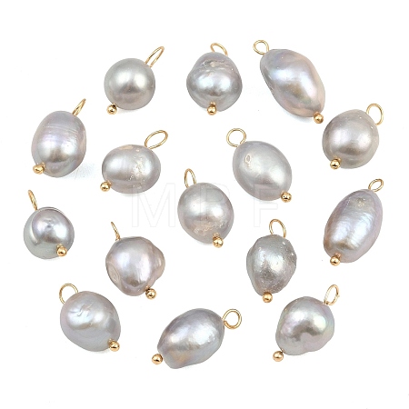 Natural Freshwater Pearl Pendants PALLOY-JF02153-02-1