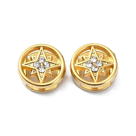 Ion Plating(IP)  304 Stainless Steel Slide Charms STAS-C089-06K-G-1